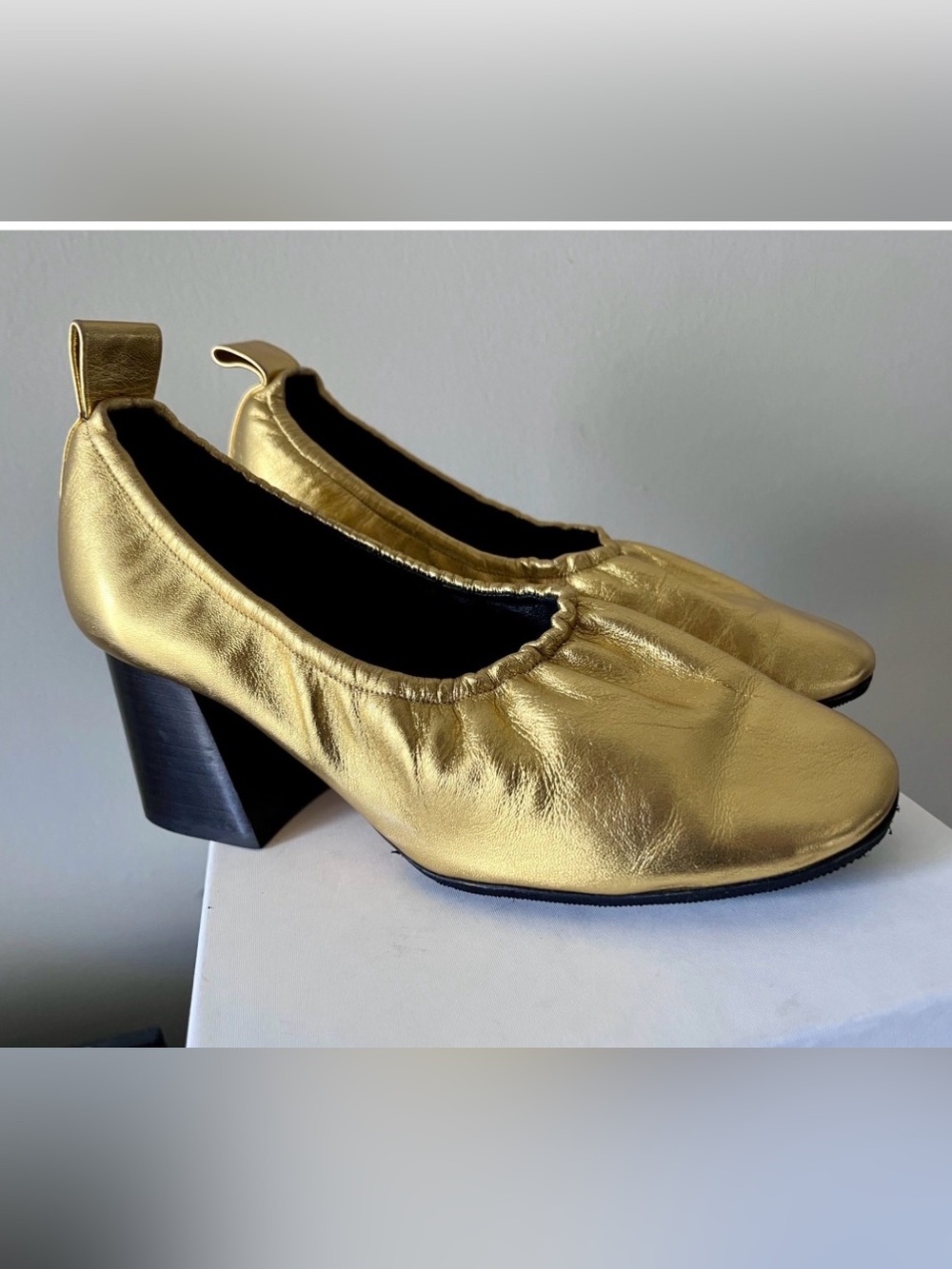 CELINE by Phoebe Philo Gold Ballerina Pumps 36.5